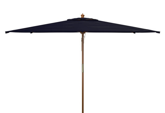 Aklin 6.5 Ft X 10 Ft Rectangle Wooden Pulley Market Umbrella (no Tilt)