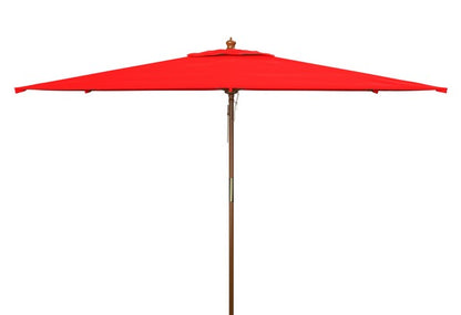Aklin 6.5 Ft X 10 Ft Rectangle Wooden Pulley Market Umbrella (no Tilt)