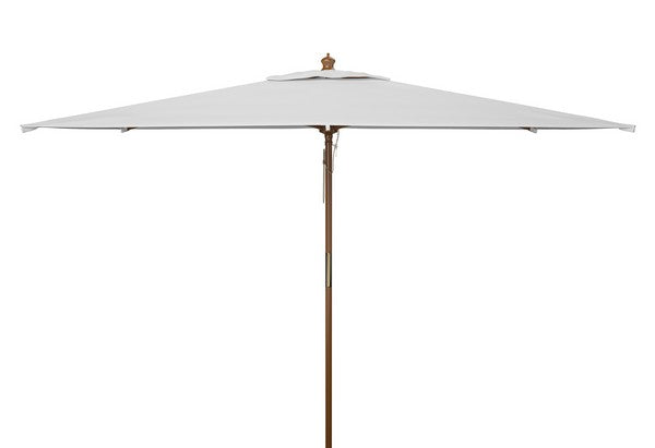 Aklin 6.5 Ft X 10 Ft Rectangle Wooden Pulley Market Umbrella (no Tilt)