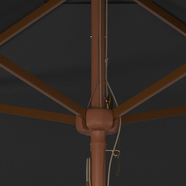 Velop 7.5 Ft Square Wooden Pulley Market Umbrella