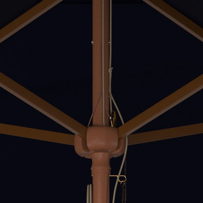 Velop 7.5 Ft Square Wooden Pulley Market Umbrella