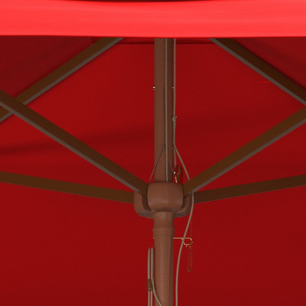 Velop 7.5 Ft Square Wooden Pulley Market Umbrella