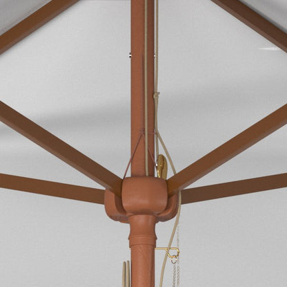 Velop 7.5 Ft Square Wooden Pulley Market Umbrella