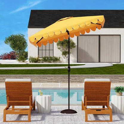Venice 7.5 Ft Square Crank Umbrella