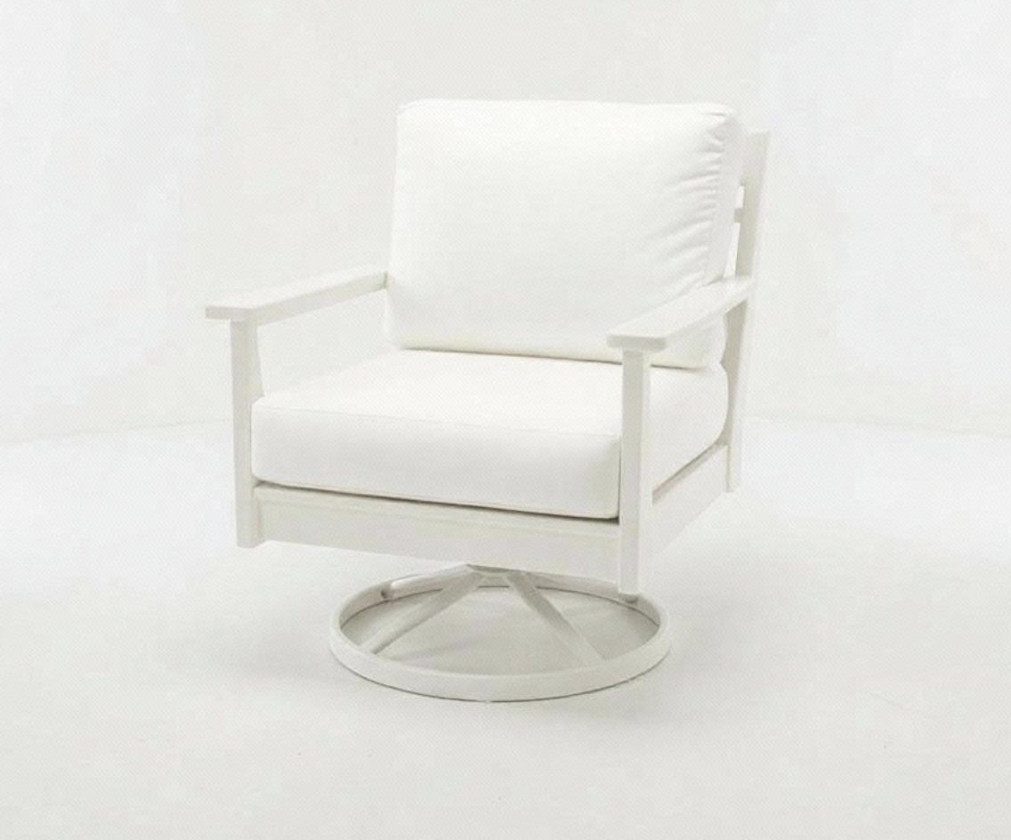 Abaco Swivel Club Chair - White