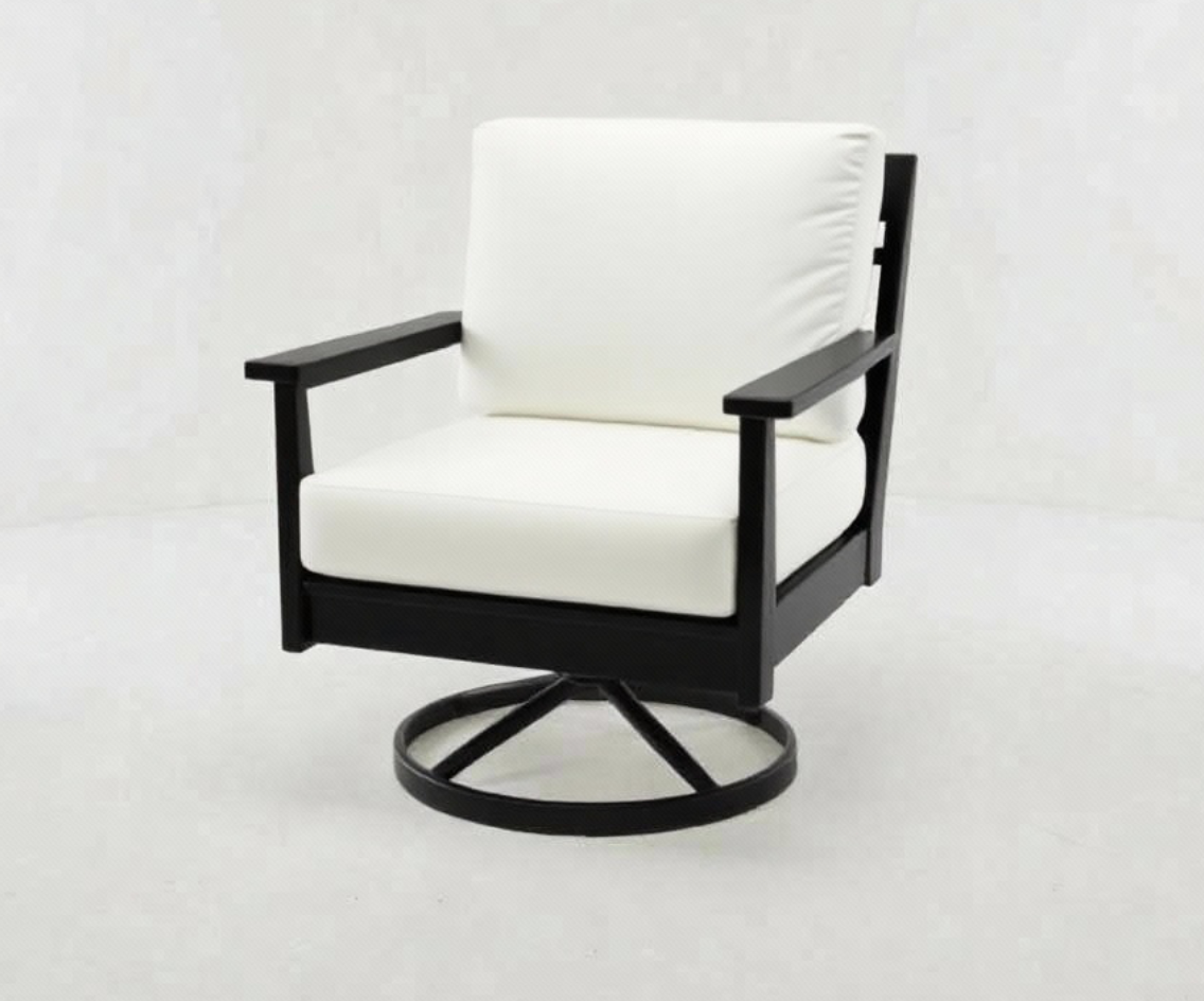 Abaco Swivel Club Chair - Black