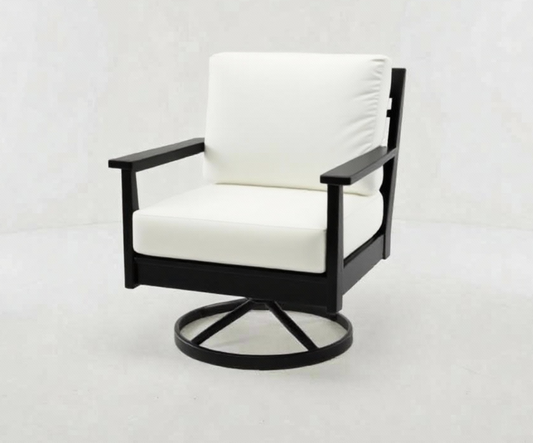 Abaco Swivel Club Chair - Black