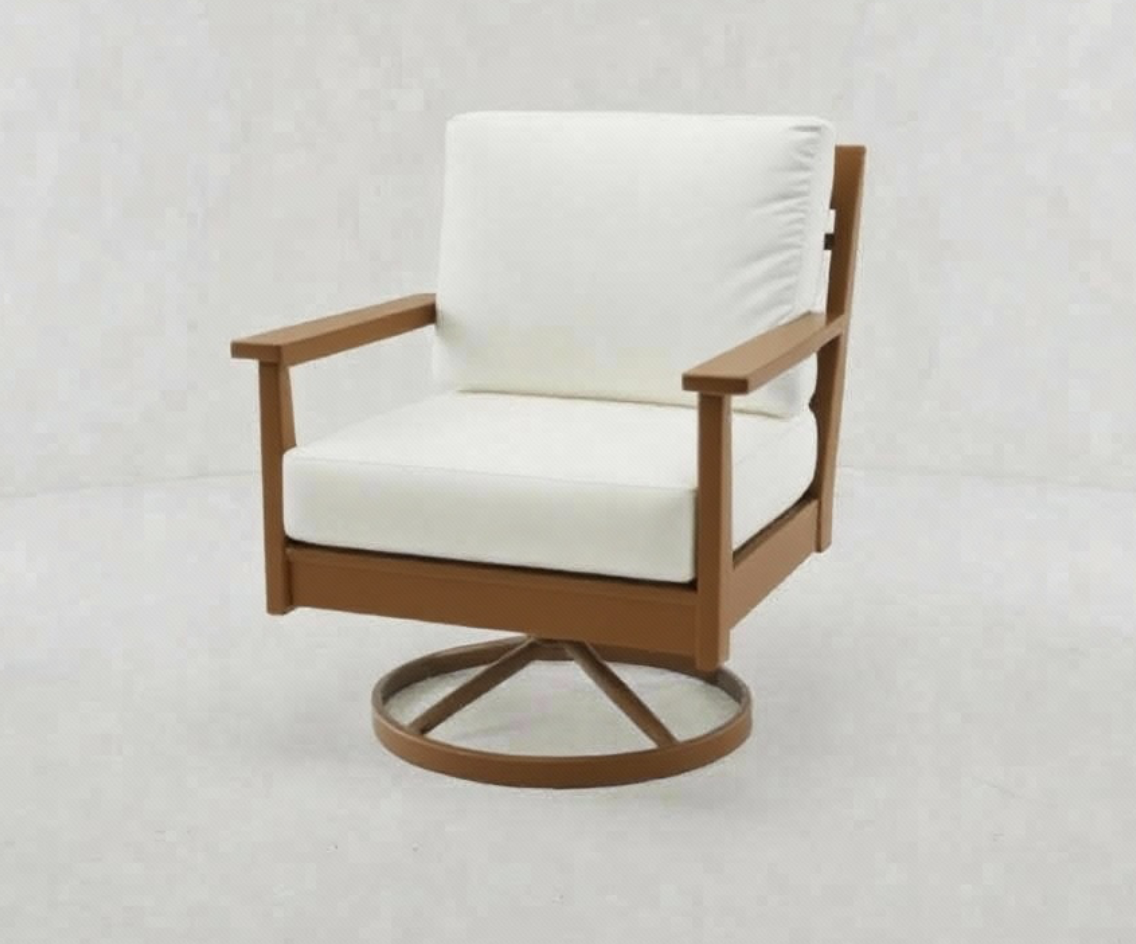 Abaco Swivel Club Chair - Weatherwood