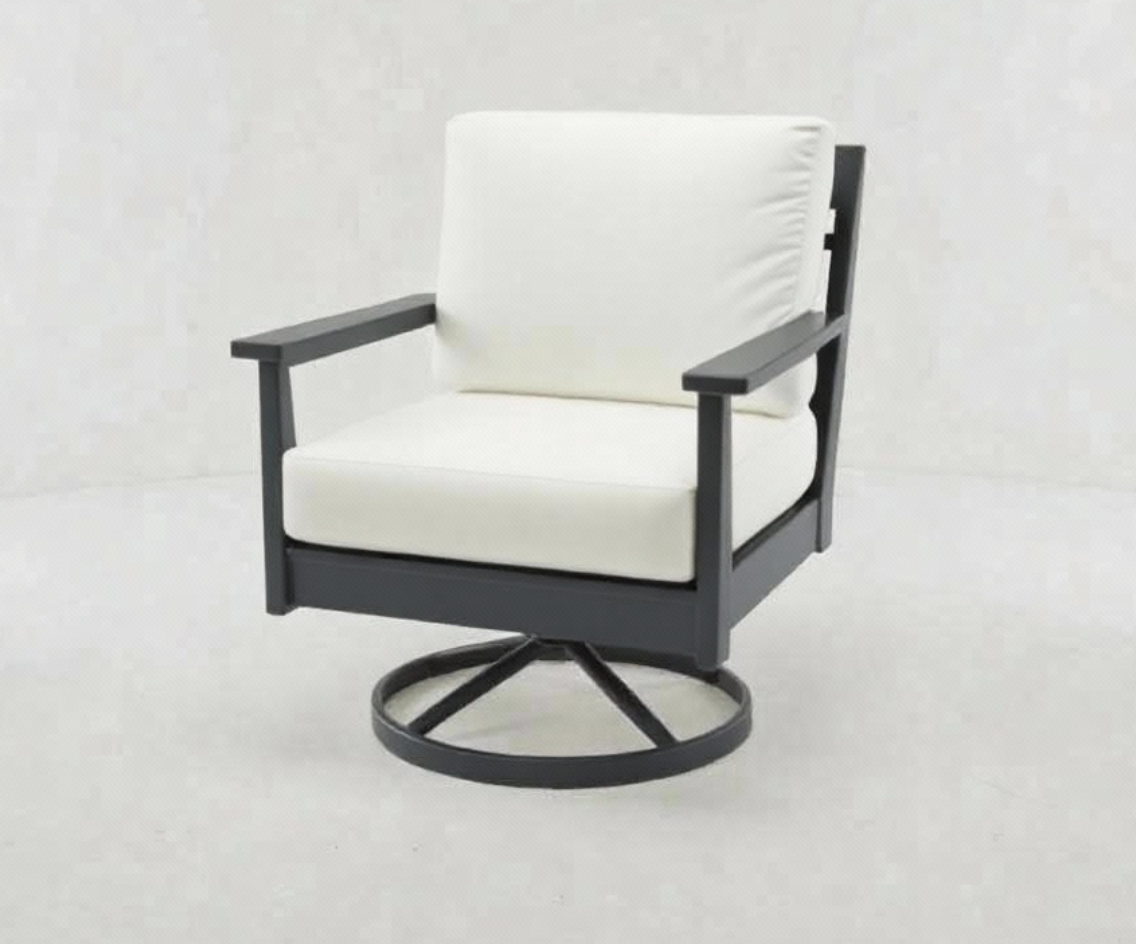 Abaco Swivel Club Chair - Charcoal