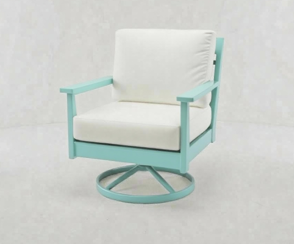 Abaco Swivel Club Chair - Sea Glass