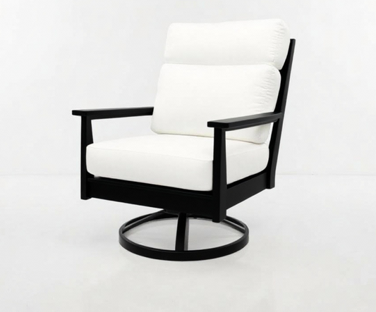 High Back Abaco Swivel Club Chair - Black