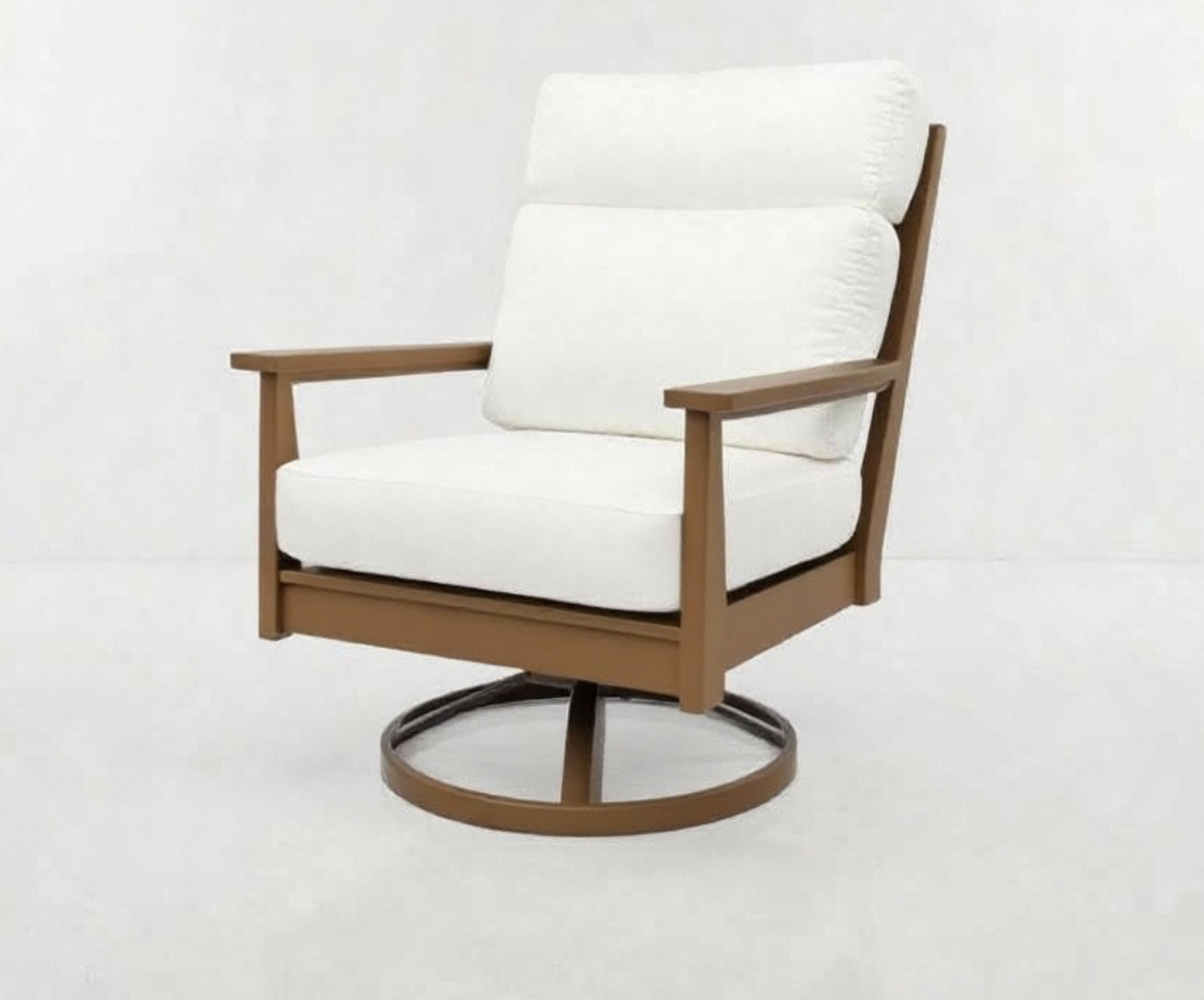 High Back Abaco Swivel Club Chair - Weatherwood