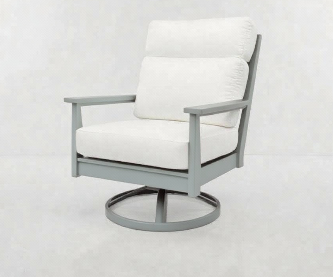High Back Abaco Swivel Club Chair - Dove Grey