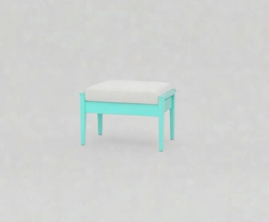 Abaco Ottoman - Sea Glass