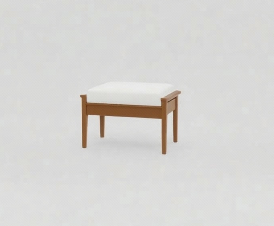 Abaco Ottoman - Weatherwood