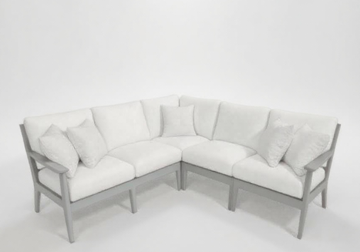 Abaco Sectional Components - L/R Loveseat - Dove Grey