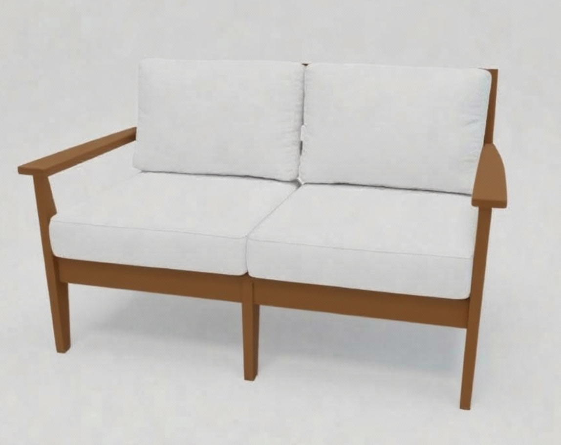 Abaco Loveseat - Weatherwood