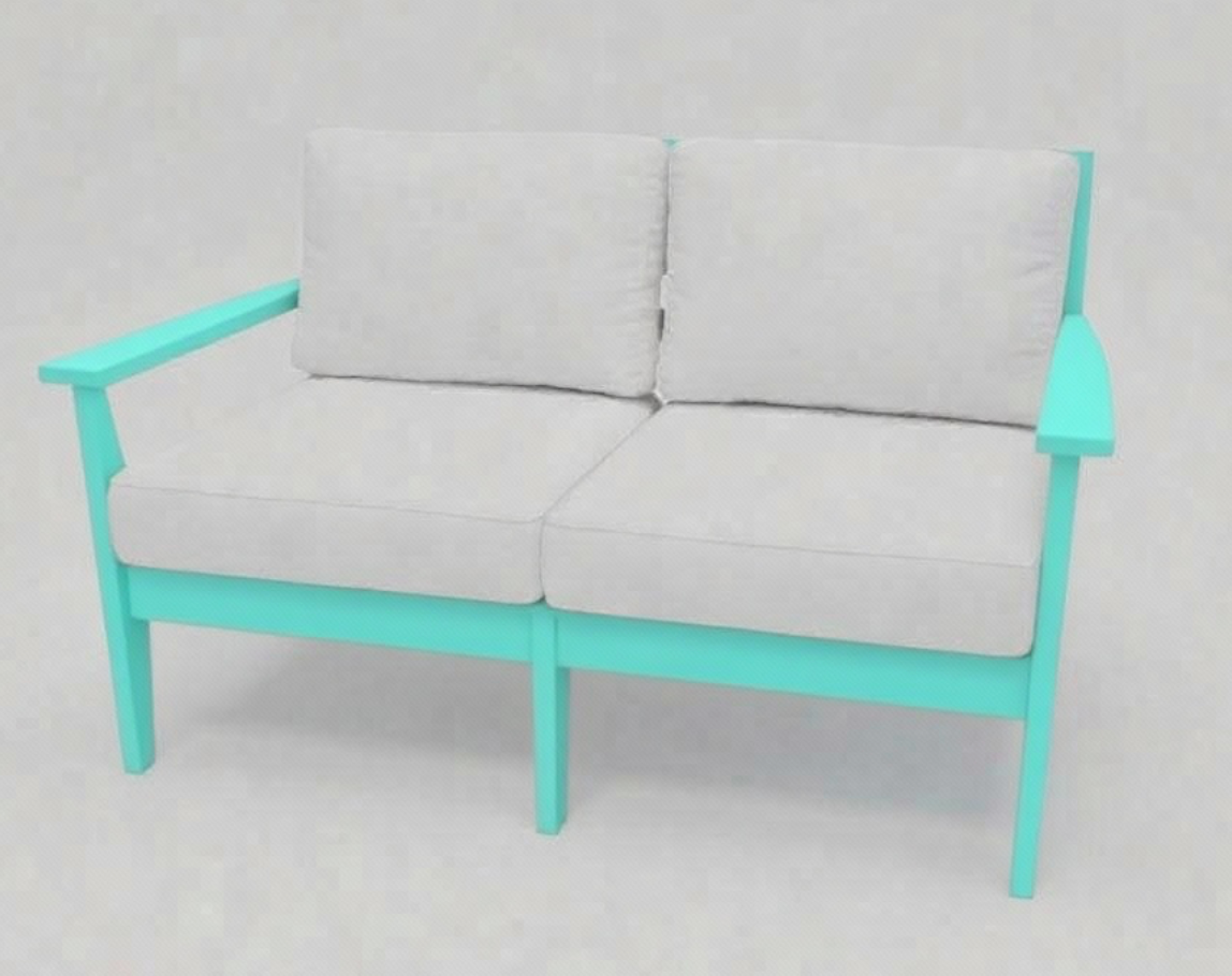 Abaco Loveseat - Sea Glass