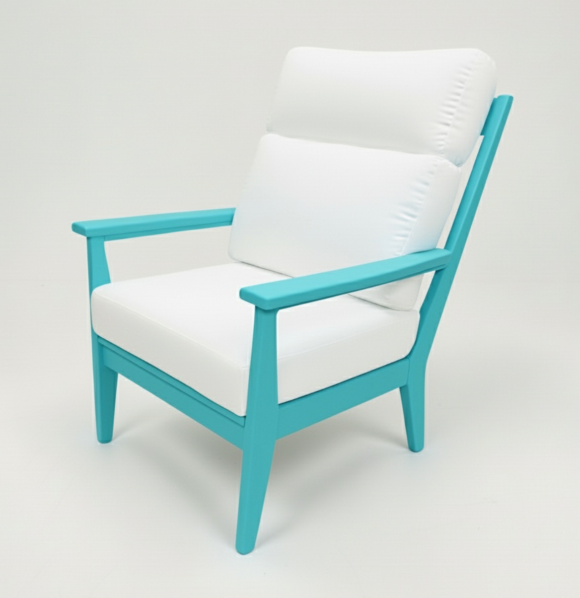 High Back Abaco Club Chair - Sea Glass