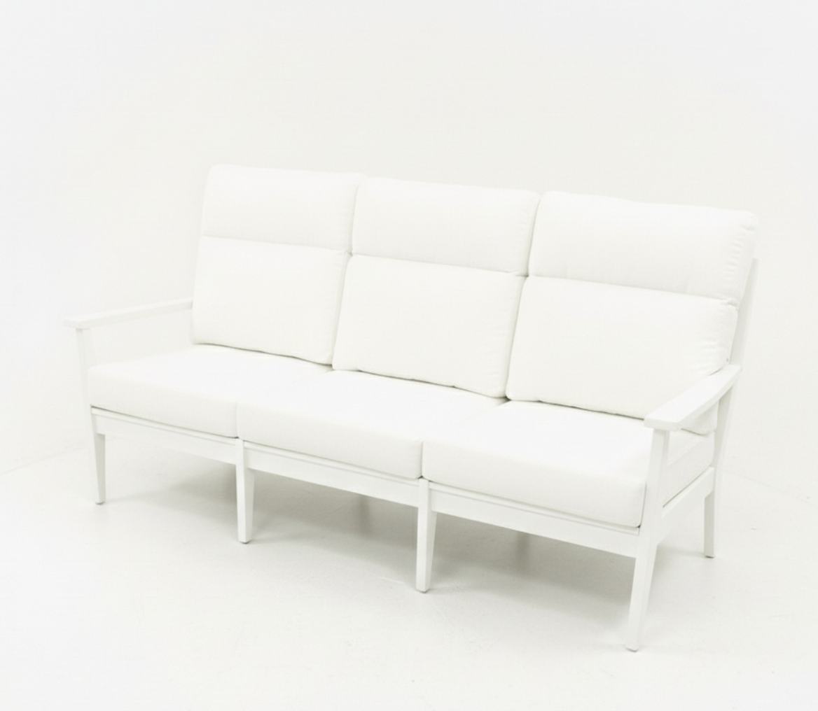 High Back Abaco Sofa - White