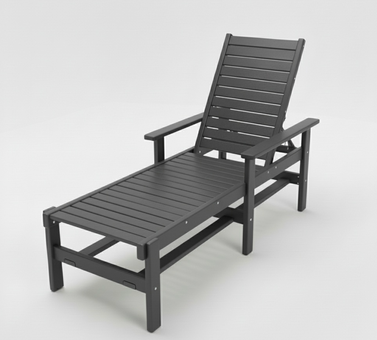 Hopetown Arm Chaise Lounge - Black