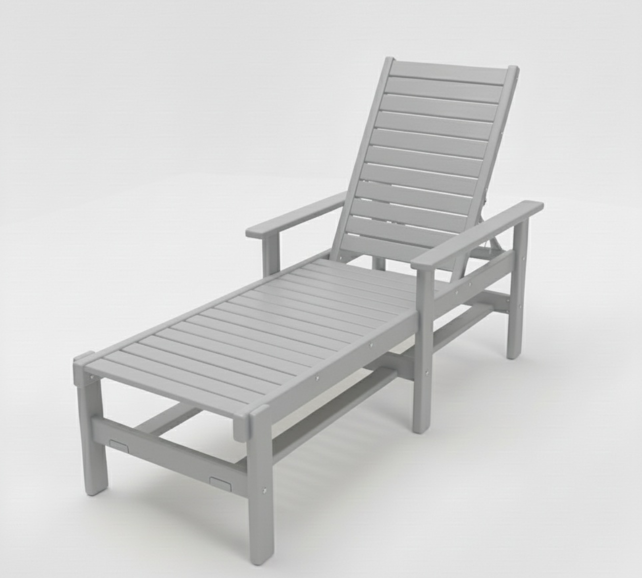 Hopetown Arm Chaise Lounge - Charcoal