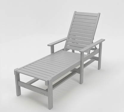 Hopetown Arm Chaise Lounge - Charcoal
