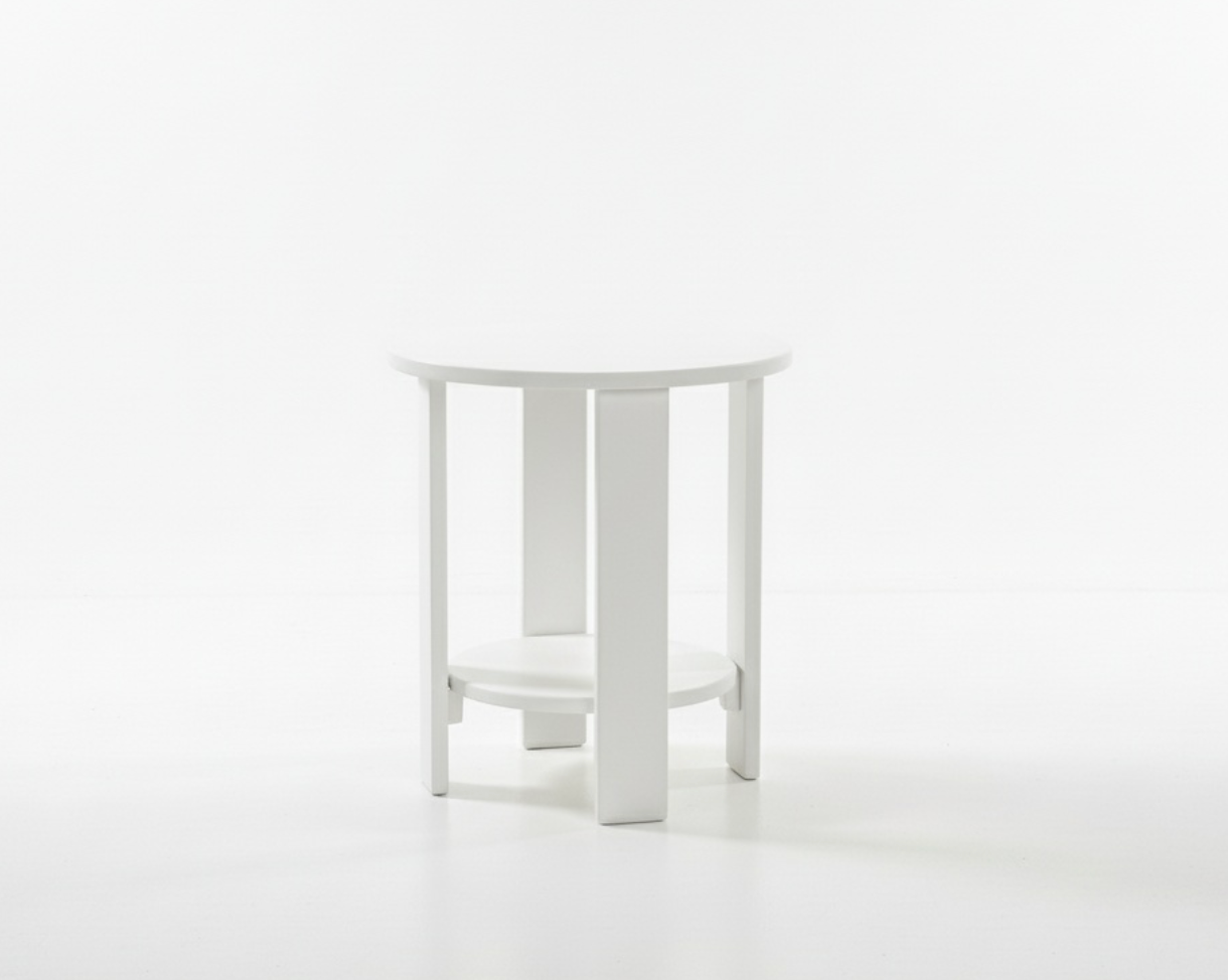 Hampton Round End Table - Sea Glass