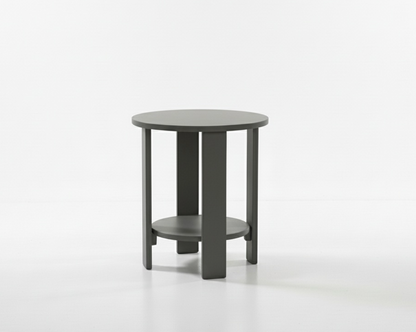 Hampton Round End Table - White