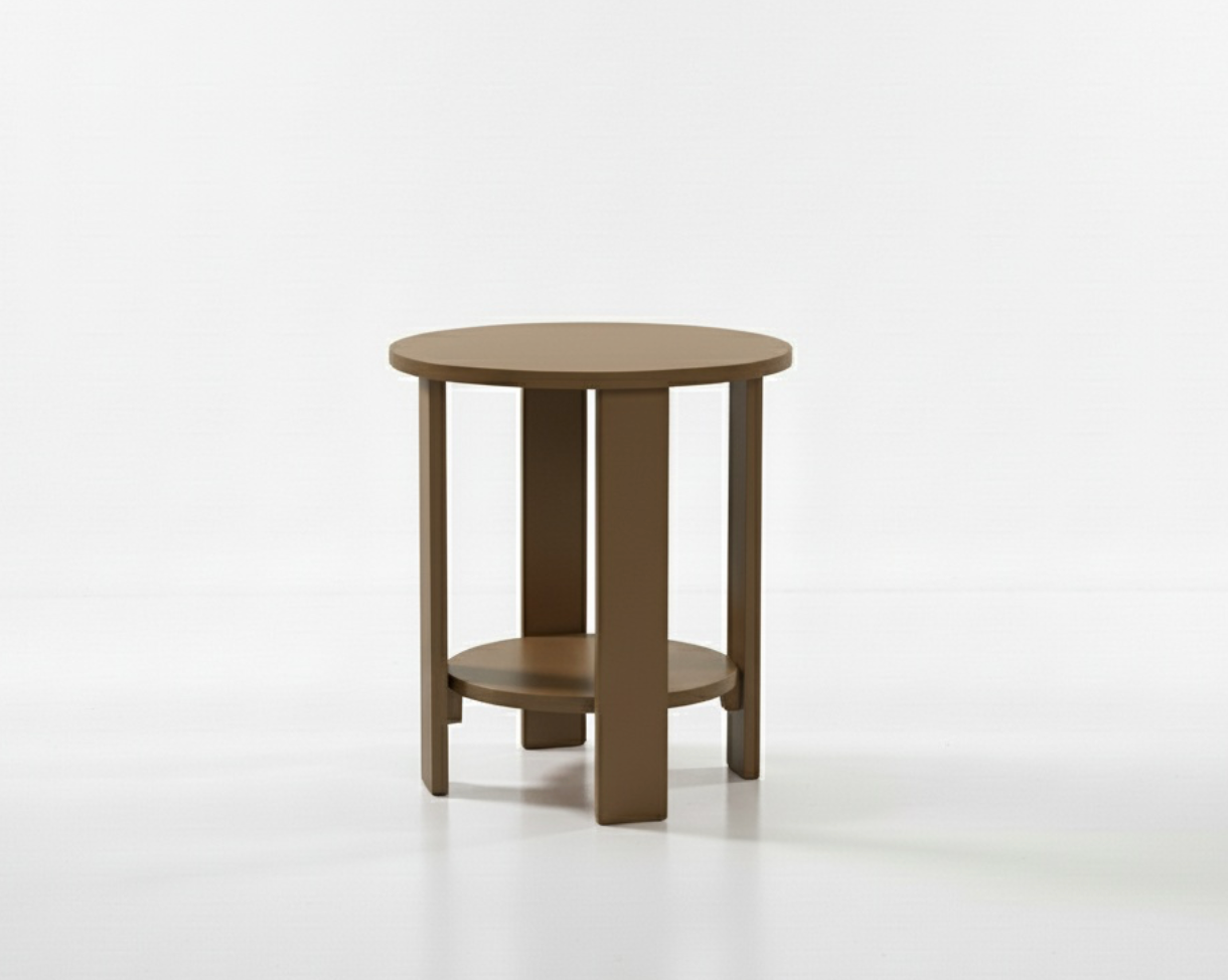 Hampton Round End Table - Charcoal