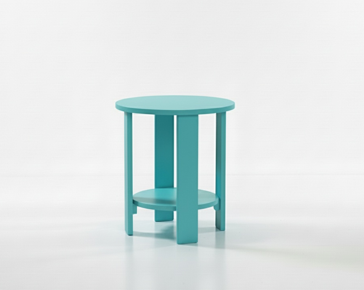 Hampton Round End Table - Dove Grey