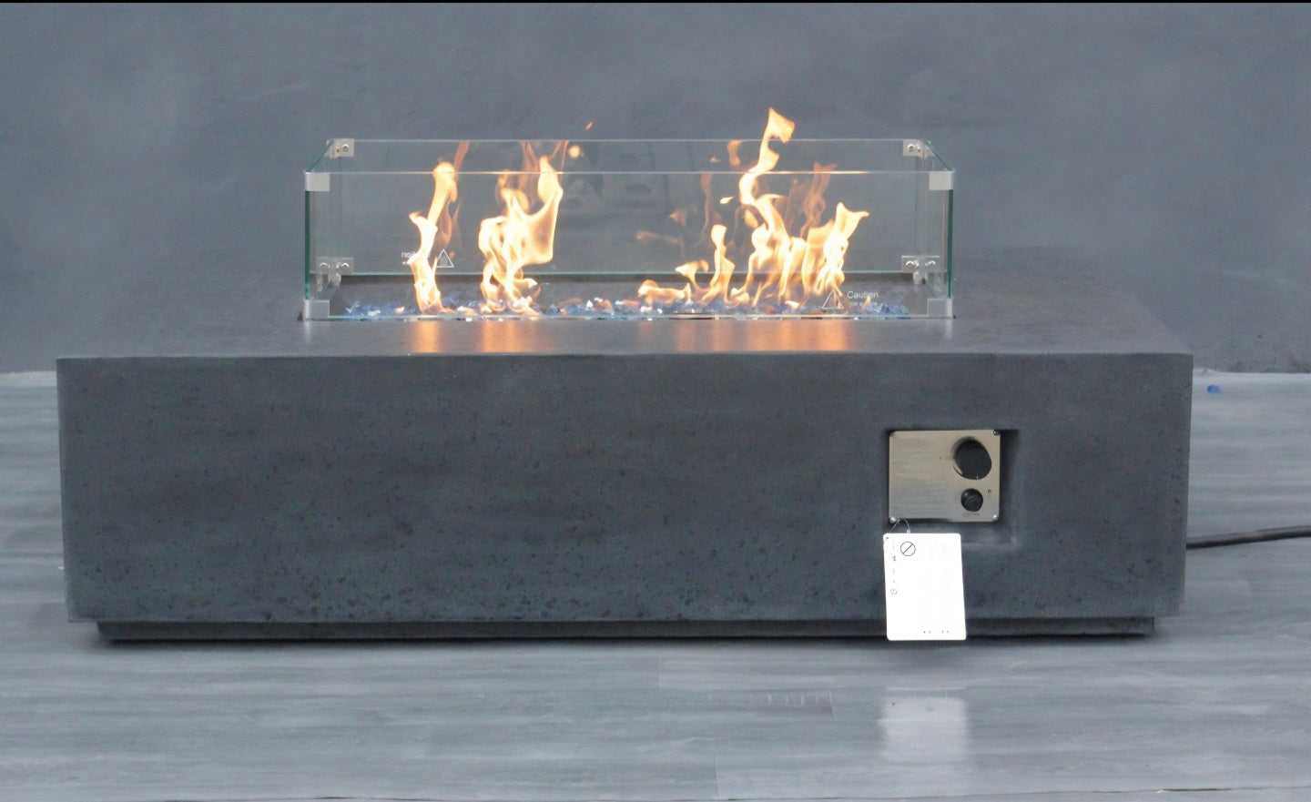 Concrete Outdoor Fire Pit 52 Inch Gray 70,000 BTU | Jr’s Patio