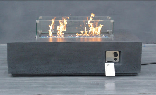 Concrete Outdoor Fire Pit 52 Inch Gray 70,000 BTU | Jr’s Patio