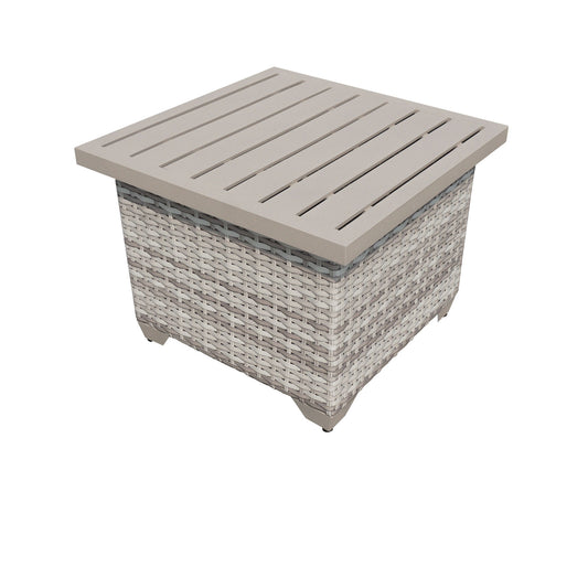 TK Classics Fairmont Outdoor Wicker End Table