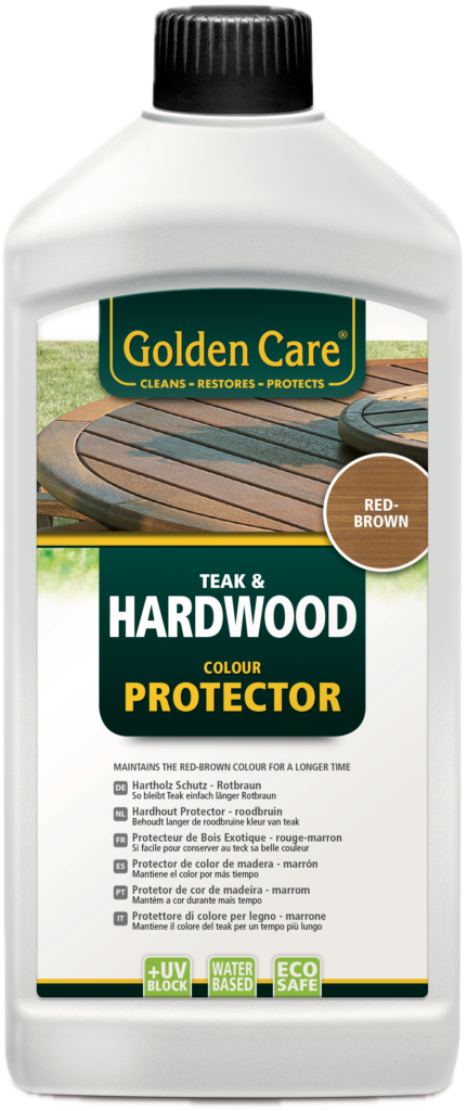 Golden Care Red-Brown Teak & Hardwood protector - teak and hardwood outdoor furniture care product