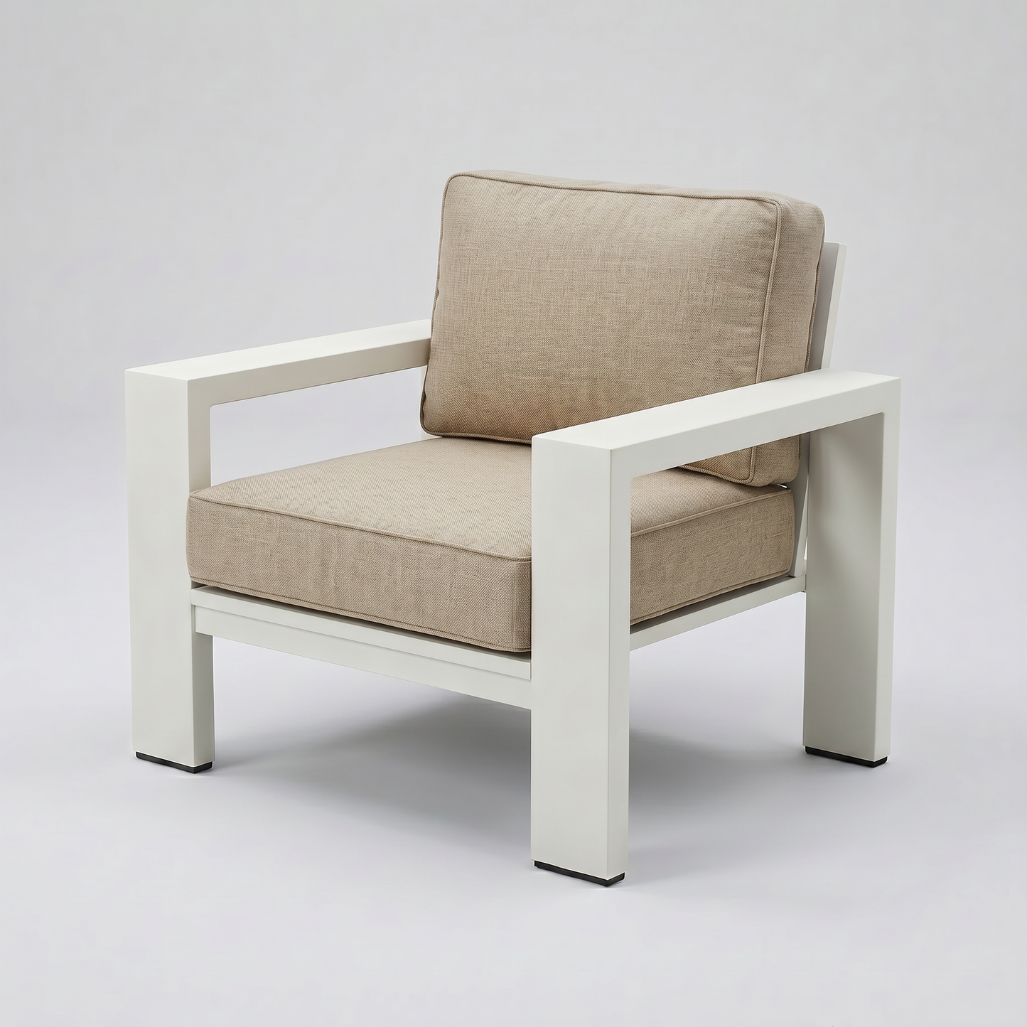Kai Aluminum Club Chair – Beige frame – Olefin Beige