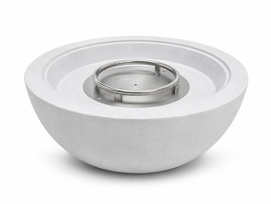 JRC30 White concrete fire pit | Jr's Patio