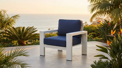 Kai Aluminum Club Chair Beige lifestyle