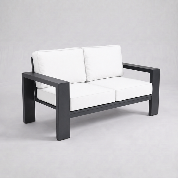 Kai Aluminum Loveseat – Graphite Gray