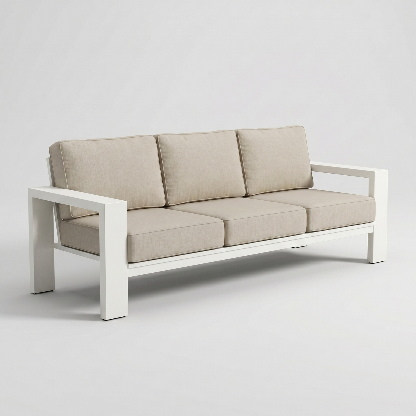 Kai Aluminum Sofa – Beige frame – Olefin Beige