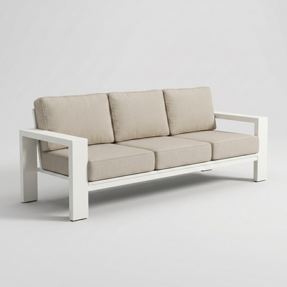 Kai Aluminum Sofa – Beige frame – Olefin Beige