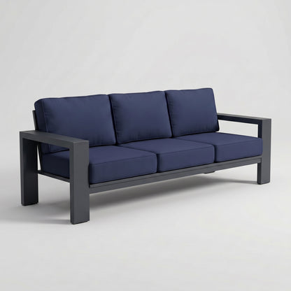 Kai Aluminum Sofa – Graphite Gray frame – Sunbrella 5439 Canvas Navy