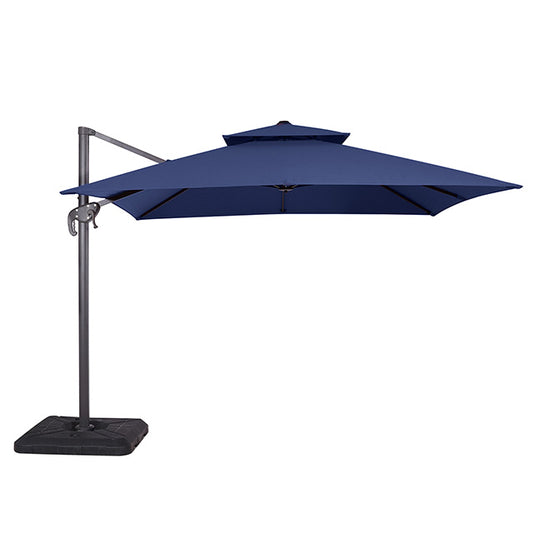 Hero 10 Ft Square Umbrella W/ Double Top + 37" Large Base - JRS Patio