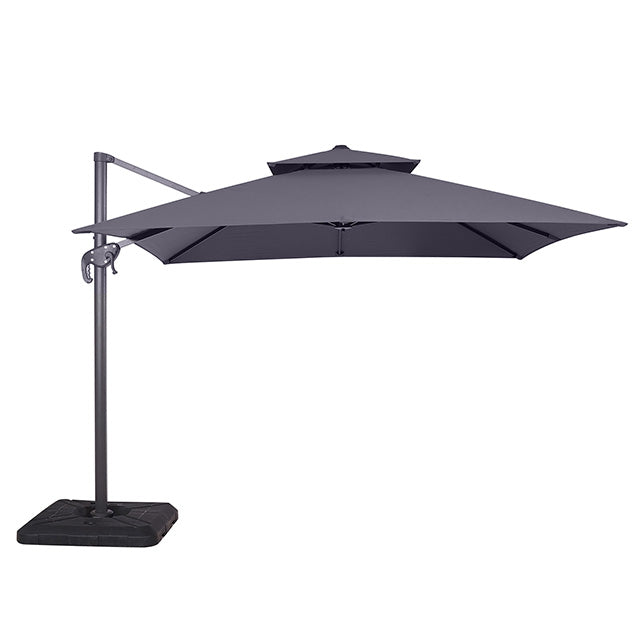 Hero 10 Ft Square Umbrella W/ Double Top + 37" Large Base - JRS Patio