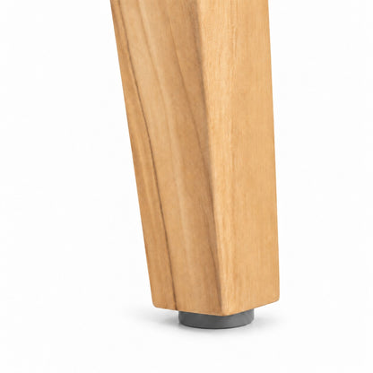 Mila Teak Dining Set – 7 Piece – tapered teak leg with adjustable foot glide | Jr's Patio San Diego
