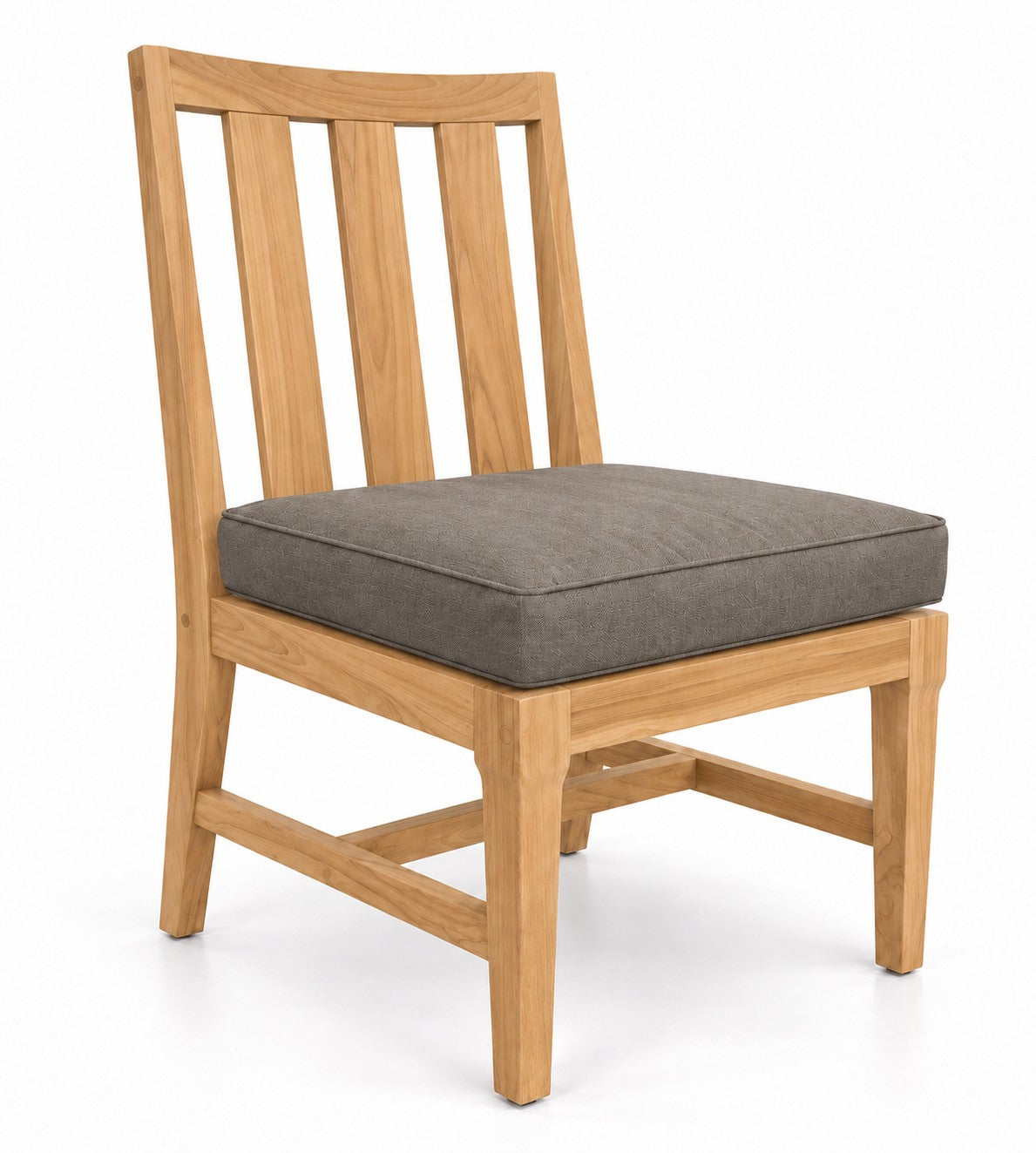 Mila Teak Dining Chair in Sunbrella 40432 Cast Shale | Jr's Patio San Diego