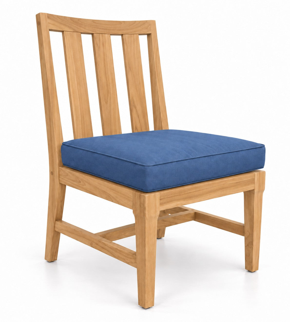 Mila Teak Dining Chair in Sunbrella 48080 Spectrum Indigo | Jr's Patio San Diego