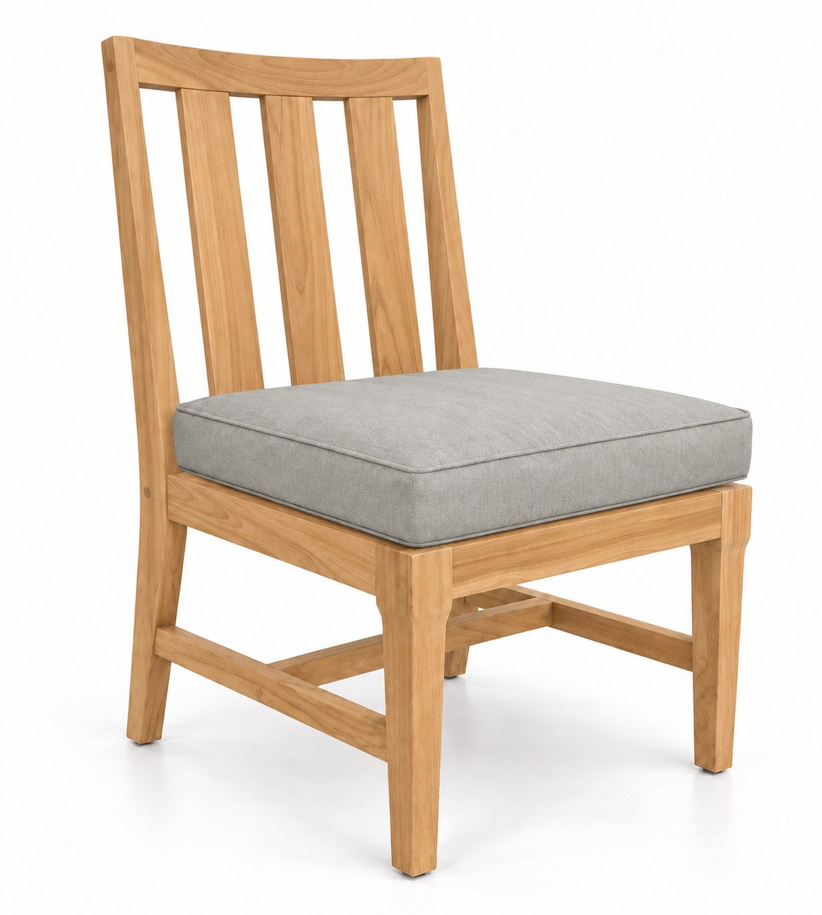 Mila Teak Dining Chair in Sunbrella 5402 Canvas Granite | Jr's Patio San Diego