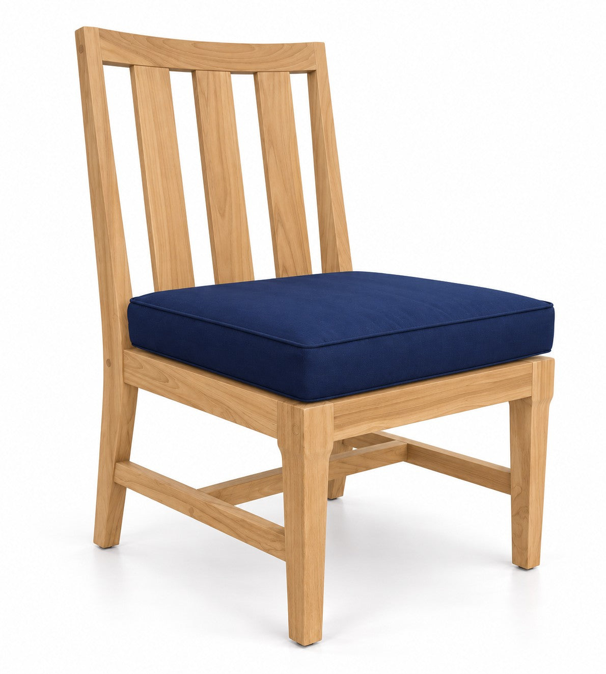 Mila Teak Dining Chair in Sunbrella 5439 Canvas Navy | Jr's Patio San Diego