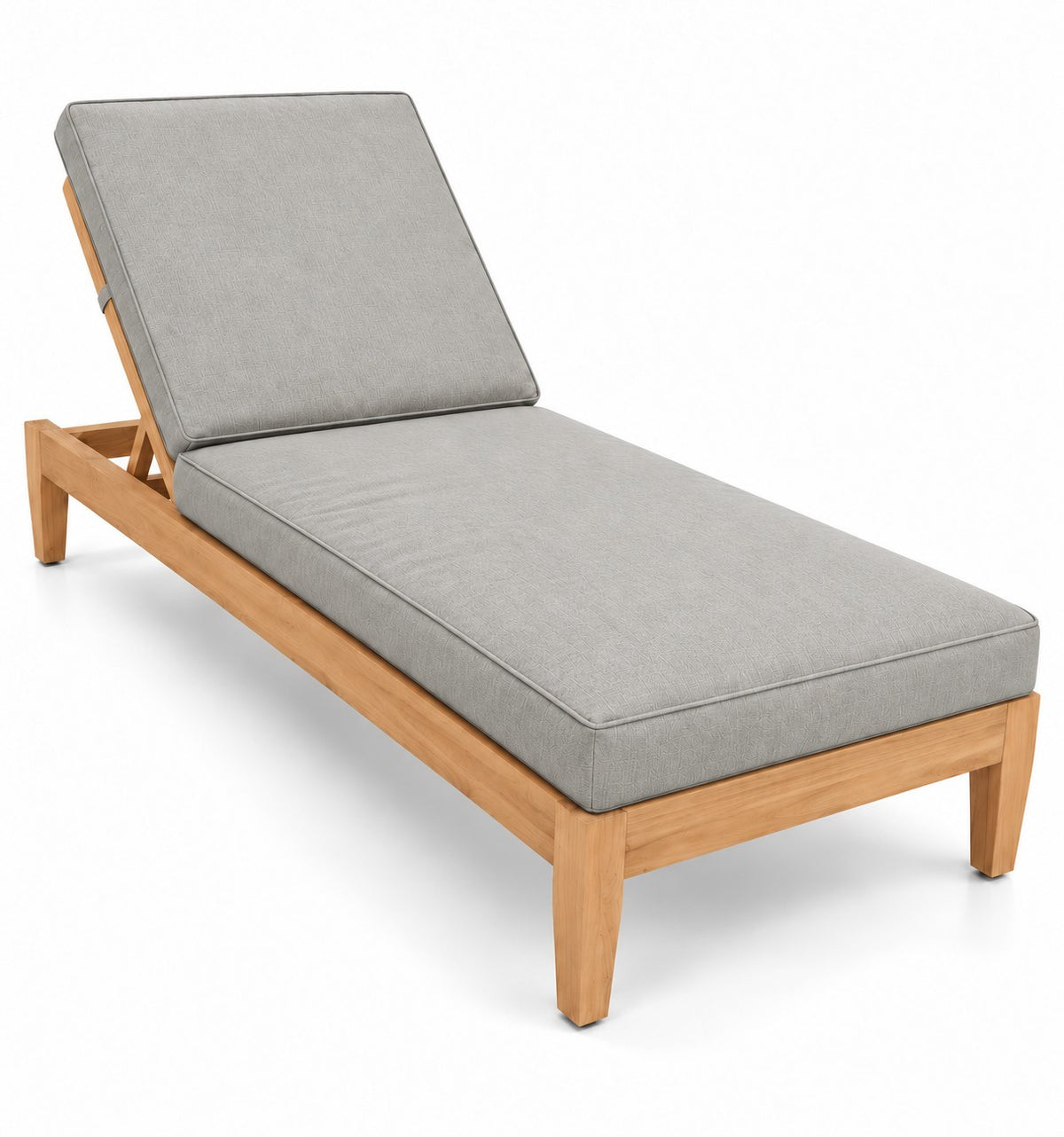 Mila Teak Lounger in Sunbrella 5402 Canvas Granite | Jr's Patio San Diego